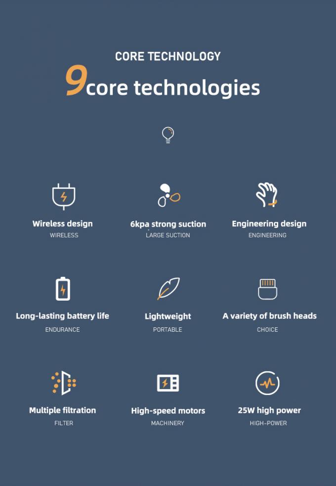 Handheld Κενό cleaner with brush attachment in use